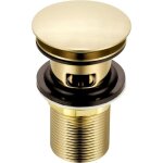 Bouchon d'vier  fente en or bross bonde de lavabo escamotable en laiton en forme de champignon pour ...