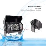 Caméra de recul connecteur À 4 broches pour bus, camion, remorque, très résistante, 18 led infrarouges, ... Caméra de recul connecteur À 4 broches pour bus, camion, remorque, très résistante, 18 led infrarouges, ...