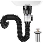 Ensemble de bouchons d'vier, siphon rtractable de 300  1 000 mm, bonde d'vier avec bonde flexible ...
