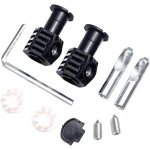 Kit de fixation murale pour toilettes avec boulons de fixation plaqués zinc - noir Kit de fixation murale pour toilettes avec boulons de fixation plaqués zinc - noir