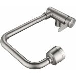 Sjqka - mitigeur cuisine rabattable, robinet cuisine rabattable sous fenetre avec 2 jets, acier inoxydable ...