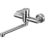 Sjqka - robinet de cuisine mural mitigeur d'vier pivotant  360 robinetterie cuisine en acier inoxydable ...