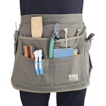 Tablier de taille en toile  8 poches, ceinture  outils pour chef, coiffeur, barman, jardinier, artisan, ...