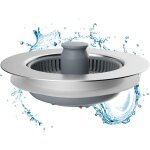 vier de cuisine passoire et bouchon combo - universel 3 en 1 coquille en acier inoxydable avec passoire ...