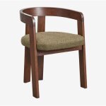 Sklum - lot de 2 chaises de salle à manger rembourrées yvone avec accoudoirs en bois Sklum - lot de 2 chaises de salle à manger rembourrées yvone avec accoudoirs en bois