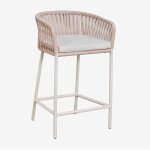 Sklum - lot de 2 tabourets hauts de jardin arhiza tapioca beige ?65 cm