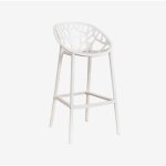Sklum - lot de 2 tabourets de jardin hauts en polypropylne ores blanc gardenia ?75 cm