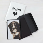 Sklum - lot de 5 cadres photo magntiques garbo noir - noir