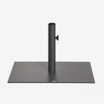 Pied de parasol carr 60x60 cm en acier peuet sklum gris graphite