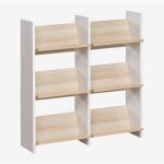 Sklum - bibliothèque double broby blanc Sklum - bibliothèque double broby blanc