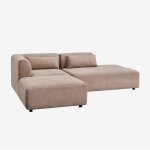 Sklum - canap� d'angle modulable 2 pi�ces avec m�ridienne droite et pouf fogler