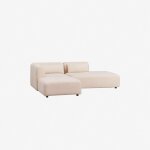 Sklum - canapé d'angle modulable 2 pièces avec méridienne droite et pouf fogler Sklum - canapé d'angle modulable 2 pièces avec méridienne droite et pouf fogler