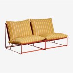 Sklum - canap� de jardin modulable 2 pi�ces amaro jaune miel - rouge argile