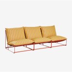 Sklum - canapé de jardin modulable 3 pièces amaro jaune miel - rouge argile Sklum - canapé de jardin modulable 3 pièces amaro jaune miel - rouge argile