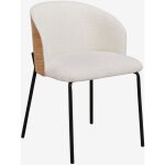 Sklum - chaise de salle  manger en bois rembourre amieva noir