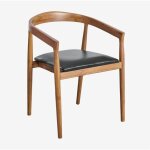 Sklum - chaise de salle � manger en cuir visby noir