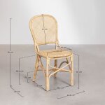 Sklum - chaise de salle � manger en rotin zariel naturel