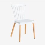 Sklum - chaise de salle à manger en bois de hêtre et polypropylène royal blanc Sklum - chaise de salle à manger en bois de hêtre et polypropylène royal blanc