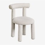 Sklum - chaise de salle � manger en tissu boucl� gia