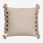 Sklum - coussin carr en coton (45x45 cm) monsey beige lin