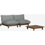 Sklum - ensemble de salon avec canapé inclinable modulable 2 pièces et table basse en bois d'acacia brina ... Sklum - ensemble de salon avec canapé inclinable modulable 2 pièces et table basse en bois d'acacia brina ...