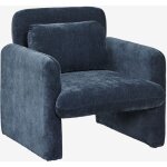 Sklum - fauteuil chenille jeison bleu jean indigo