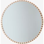 Sklum - miroir mural rond en bois de chne (110 cm) sapeira