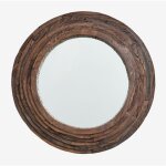 Sklum - miroir mural rond en bois recycl 90 cm malbork
