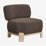 Sklum - pack de 2 fauteuils en bois de caoutchouc tapiss�s eldred