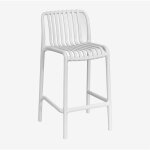 Sklum - lot de 4 tabourets hauts empilables wendell en polypropylne gris clair ?65 cm