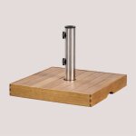 Sklum - pied de parasol carré 50x50 cm en bois canco naturel Sklum - pied de parasol carré 50x50 cm en bois canco naturel