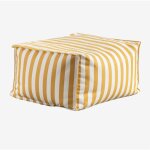 Pouf rectangulaire 75x65 cm pour canap� de jardin modulable en tissu sandel sklum jaune curry