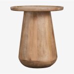 Table d'appoint ronde naiara �50 cm en bois de manguier sklum