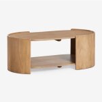 Sklum - table basse ovale 110x60 cm en bois de manguier sidney