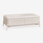 Sklum - table basse rectangulaire 120x60 cm en mdf alazne tapioca beige