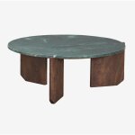 Sklum - table basse ronde lavinia en pierre naturelle et bois de manguier Ø85 cm Sklum - table basse ronde lavinia en pierre naturelle et bois de manguier Ø85 cm