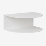 Sklum - table de chevet flottante en acier inoxydable taifa blanc