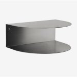 Sklum - table de chevet flottante en acier inoxydable taifa gris chrom�