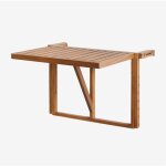 Table de jardin rectangulaire 65x60 cm suspendue et pliante en bois d'acacia delawer sklum Table de jardin rectangulaire 65x60 cm suspendue et pliante en bois d'acacia delawer sklum