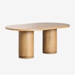 Table de salle à manger ovale en bois de manguier analis sklum 200 x 110 cm Table de salle à manger ovale en bois de manguier analis sklum 200 x 110 cm