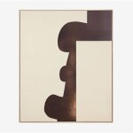 Sklum - tableau dcoratif 100x120 cm avec relief eines beige crme