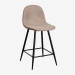 Sklum - tabouret haut glamm ?65 cm gris taupe noir Sklum - tabouret haut glamm ?65 cm gris taupe noir