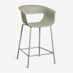 Sklum - tabouret haut en polypropyl�ne et fer alanys vert sauge ?65 cm