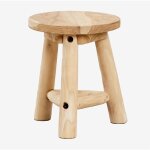 Tabouret de jardin bas en bois de teck narel sklum