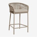 Sklum - tabouret de jardin haut arhiza moka brown ?65 cm