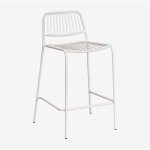 Sklum - tabouret de jardin haut empilable elton blanc gardenia ?65 cm