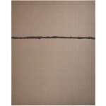 Sklum - toile d�corative peinte � la main sur lin avec relief en pl�tre (80x100 cm) eliciaro brun caf� ...