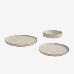 Sklum - vaisselle de 12 pi�ces en gr�s ronilena tapioca beige - marron