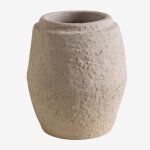 Vase dcoratif en terre cuite camryn sklum blanc de pierre