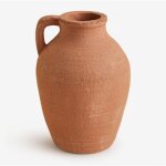 Vase en terre cuite avec poign�e agnon sklum rouge sienna